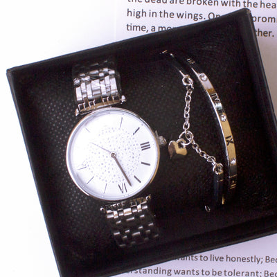 Reloj Gypsophila Douyin para Dama con Pulsera – Set de Dos Piezas - Image 6