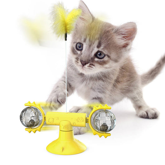 Juguete Interactivo Giratorio para Gatos - Rascador Multiusos con Limpiador Dental - Image 24