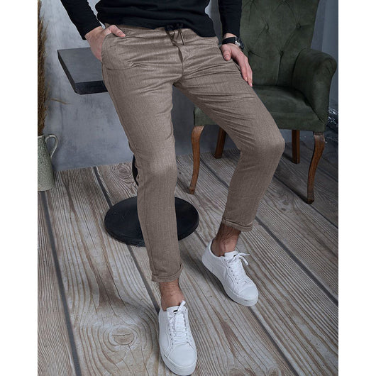 Pantalones Casuales para Hombre con Textura Sólida Otoño Invierno - Image 10