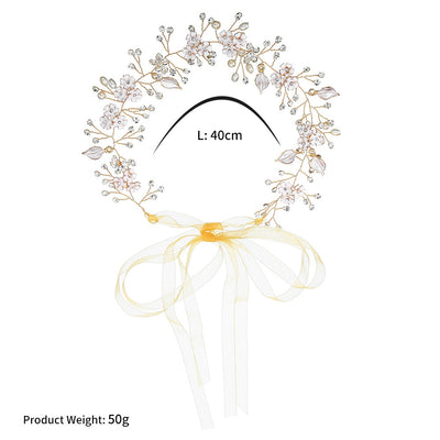 Diadema Perla Artesanal con Flor de Aleación - Image 6