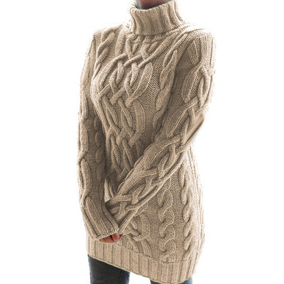 Vestido Suéter Mujer Otoño Invierno Cuello Doble Solapa Grueso - Image 5