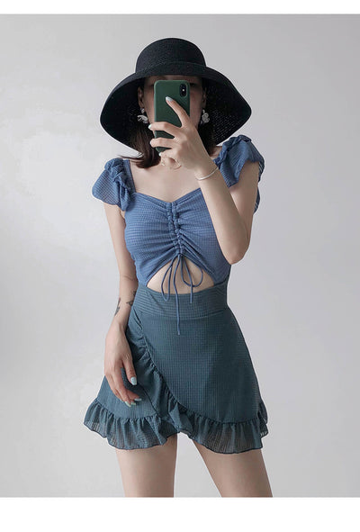 Traje de Baño Enterizo Estilo Falda Ajustado para Mujer - Image 10