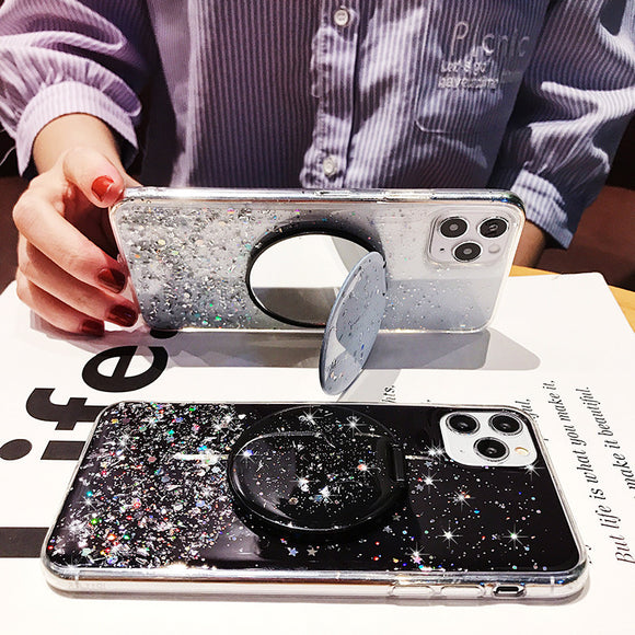 Funda Móvil Plateada con Efecto Foil Estrella