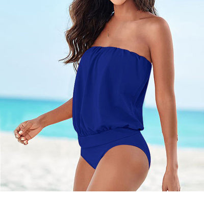 Traje de Baño Enterizo Escote Palabra de Honor - Diseño Minimalista y Versátil - Image 3