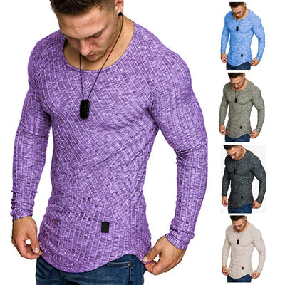 Camisa de Cuero Europeo Clásica con Cuello Redondo y Manga Larga - Image 11