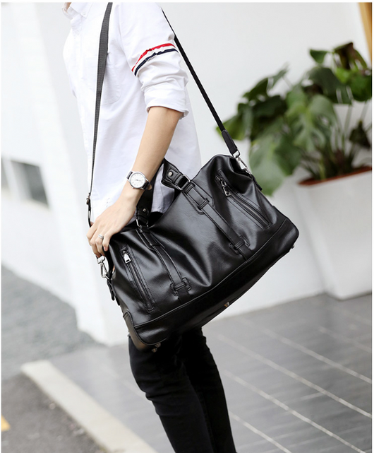 Bolso de Viaje de Cuero para Hombre - Maletín Multifuncional de Gran Capacidad - Image 11