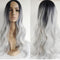 Peluca Larga Rizada Gris Plata - Efecto Natural Cosplay