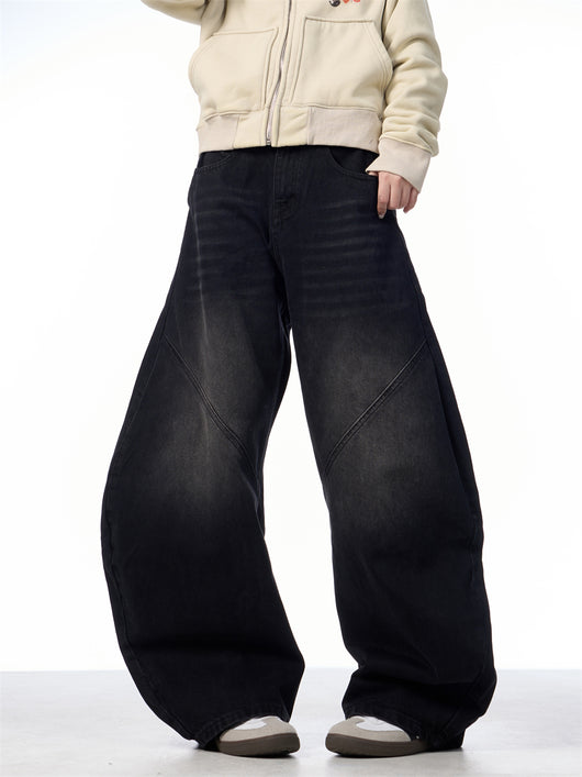 Pantalones Vaqueros Retro Negros Rectos Oversize para Mujer - Image 20