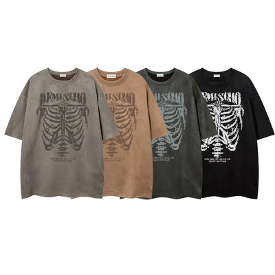 Playera de Ante con Estampado Calavera Oscura para Hombre - Image 5