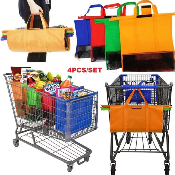 Set de 4 Bolsas Reutilizables para Carrito de Compras