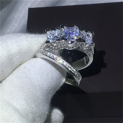Anillo de Diamante Zirconia Personalizado Estilo Europeo y Americano - Image 4