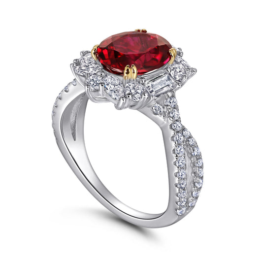 Anillo de Plata S925 Rubi Dulce con Diseño Personalizado - Image 3
