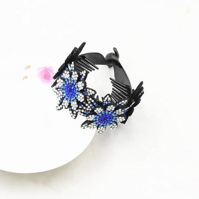 Pasador de Cabello con Flor de Cristales Brillantes - Image 19