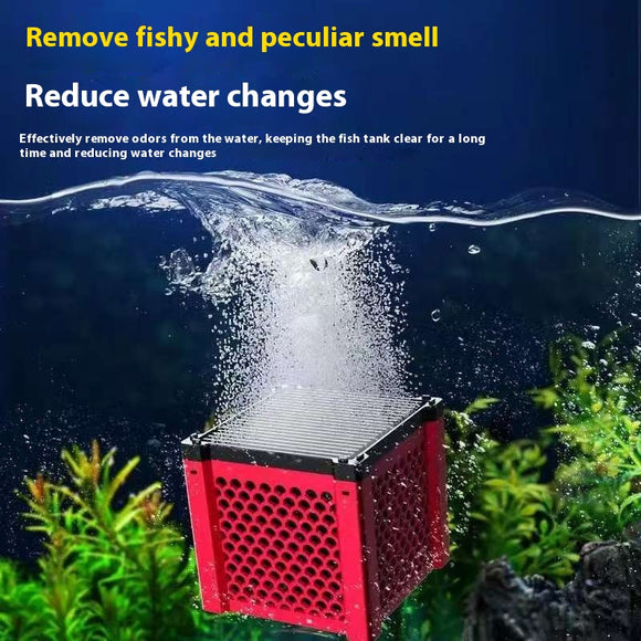 Cubo Purificador de Agua para Acuarios con Carbón Activado de Estructura Panal