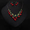 Conjunto de Joyería Elegante: Collar de Cereza y Aretes para Novia y Eventos