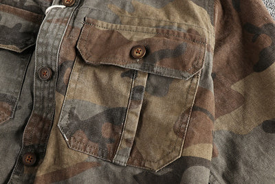 Chaqueta Cargo Camuflaje Retro para Hombre con Bolsillos Funcionales - Image 15
