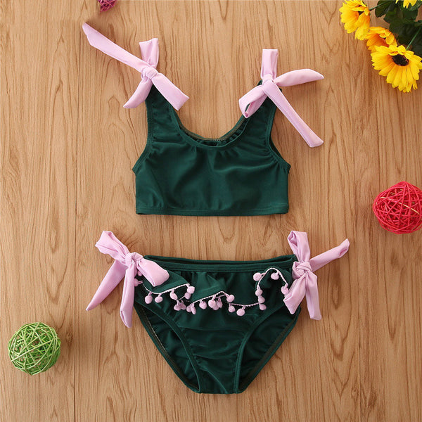 Traje de Baño para Niña con Diseño a Juego de Colores