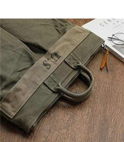 Mochila Estilo Retro Americana de Lona Desgastada para Hombre - Ideal para Aventuras al Aire Libre - Image 7