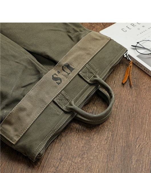 Mochila Estilo Retro Americana de Lona Desgastada para Hombre - Ideal para Aventuras al Aire Libre - Image 7