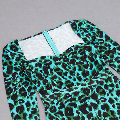 Mono Estampado Leopardo con Escote Cuadrado para Mujer - Image 8