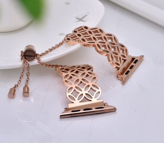 Correa Mariposa Floral de Acero Inoxidable Compatible con Apple Watch - Image 20