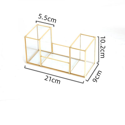 Caja de Almacenamiento de Vidrio con Borde de Cobre - Image 6