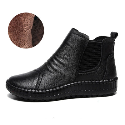 Botas de Invierno para Mujer con Forro de Terciopelo y Cuero - Image 6