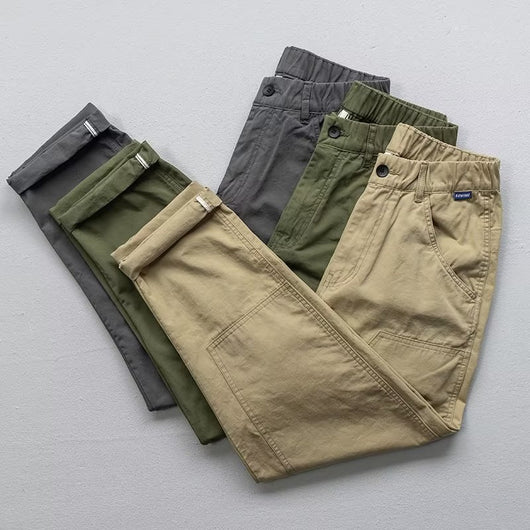 Pantalones Casuales Hombre Corte Relajado y Elegante