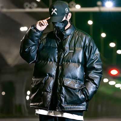 Chaqueta Acolchada de Diseño para Hombre con Cuello Alto - Image 5