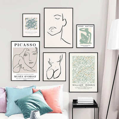 Cuadro Decorativo Abstracto Nórdico con Plantas - Arte Moderno para Pared