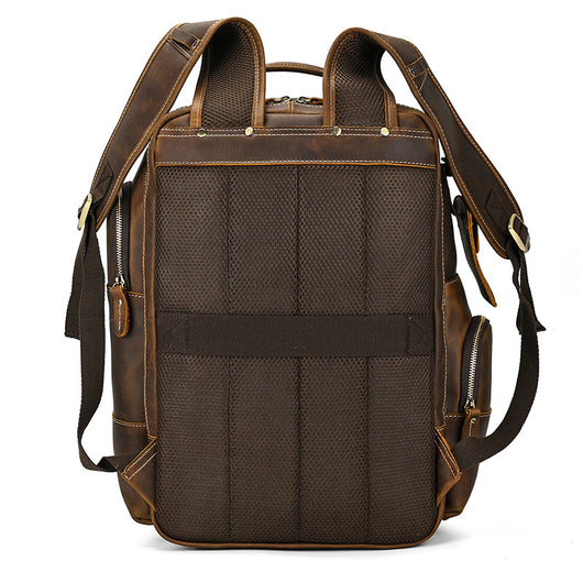Mochila Retro de Cuero para Hombre - Bolsa Escolar de Gran Capacidad - Image 21