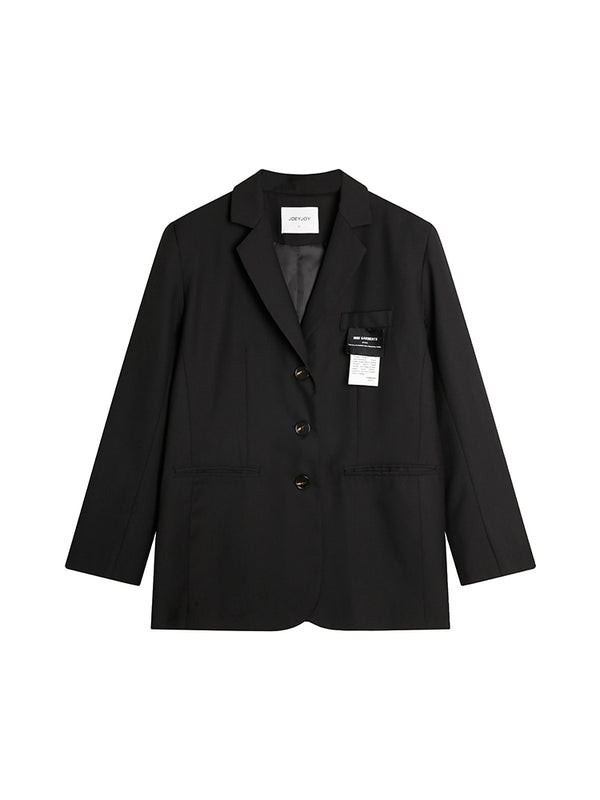 Blazer Oversized Negro Suelto Estilo Street