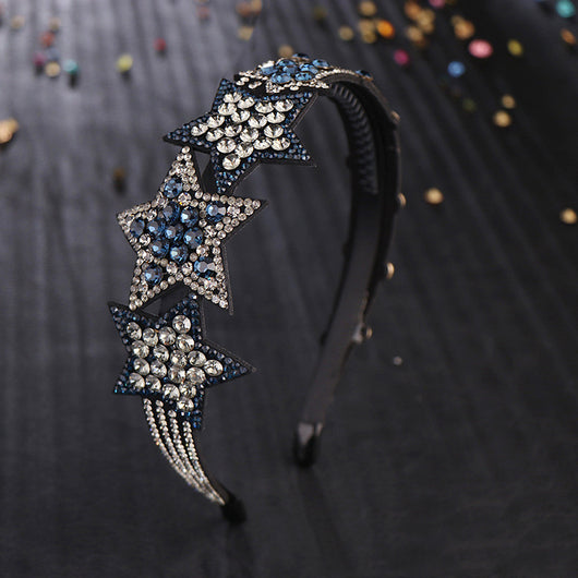 Diadema Estrella Coreana con Detalle Czech Drill - Image 5