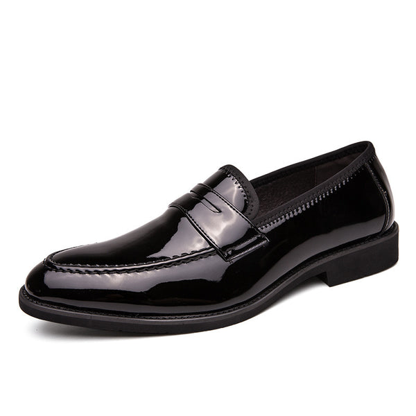 Zapatos de Cuero Ejecutivos Hombre - Diseño Mocasín Brillante Premium