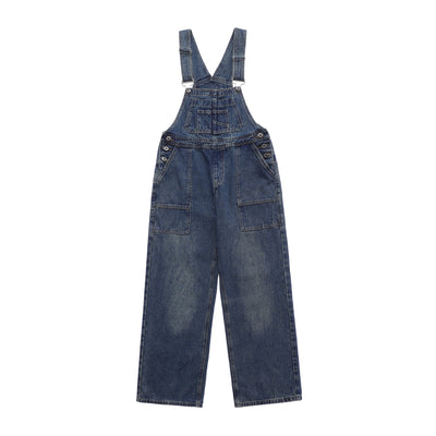 Pantalón Vaquero con Tirantes Mujer Diseño Holgado Desteñido - Image 8