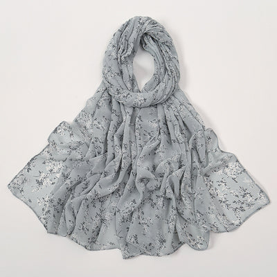 Pañuelo Ligero de Gasa Estampado Floral para Primavera y Verano - Image 27