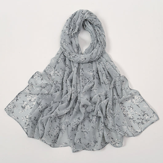 Pañuelo Ligero de Gasa Estampado Floral para Primavera y Verano - Image 27