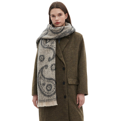 Bufanda Cuello Cálido Estampado Paisley Jacquard Unisex - Image 5