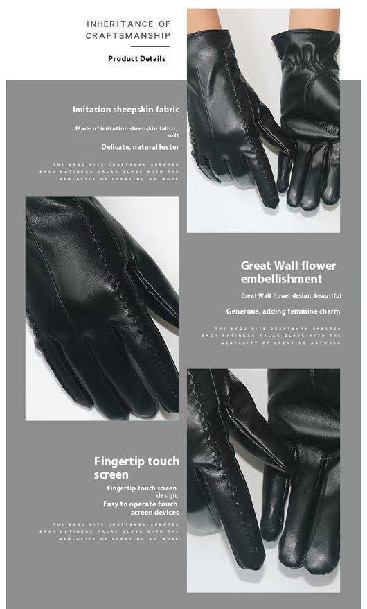 Guantes de Cuero Genuino Personalizados para Mujer - Image 11