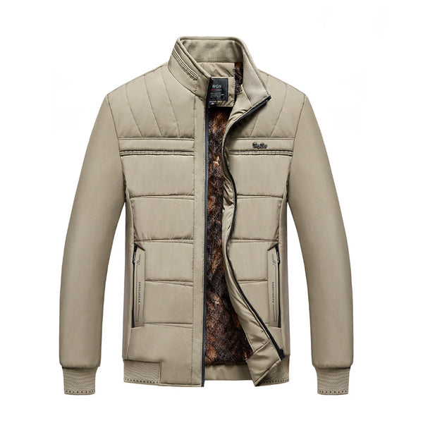 Chaqueta Acolchada de Invierno para Hombre con Cuello Alto