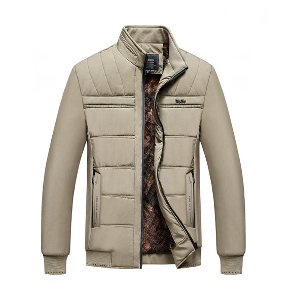 Chaqueta Acolchada de Invierno para Hombre con Cuello Alto