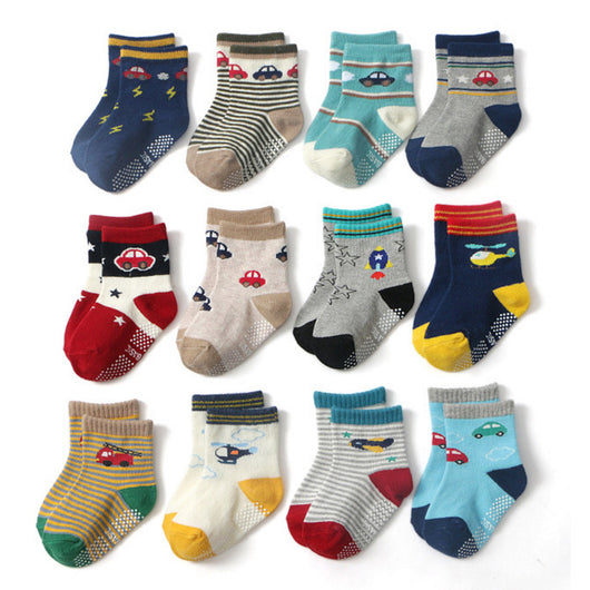 Calcetines Antideslizantes de Algodón con Lunares para Niños - Image 27