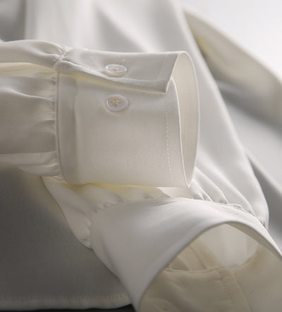 Blusa Profesional de Encaje y Gasa Elegante y Minimalista - Image 18