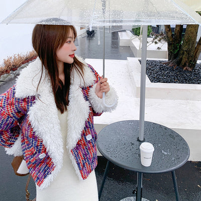 Chaqueta de Lana Cordero Premium Xiaoxiangfeng - Abrigo Elegante de Diseño Moderno - Image 10