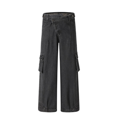 Jeans de Trabajo Oversize con Abertura Oblicua Retro Deconstruido - Image 6