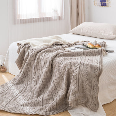 Manta Tejida Estilo Europeo Retro para Sofá - Otoño e Invierno - Image 10