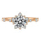 Diamond Luxury Snowflake Starry Rose Gold Ring 80 points Rose Gold Size 9