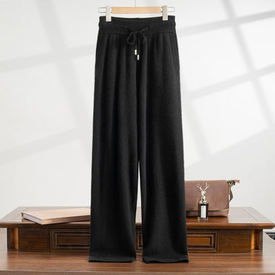 Pantalón de Vestir Elástico Cintura Alta Holgado Pierna Recta - Image 10