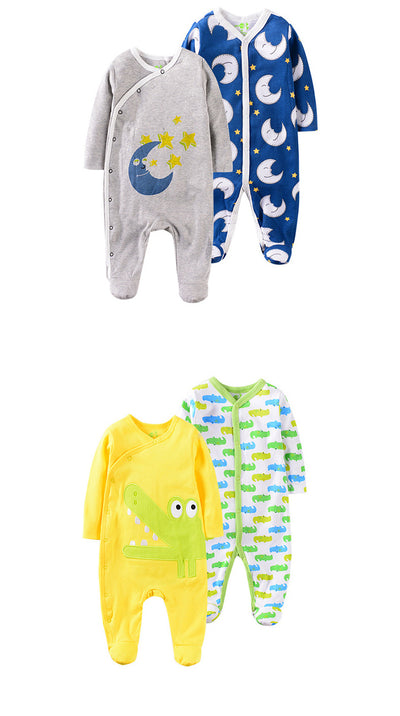 Pijama Enterizo de Algodón para Bebé 0-12 Meses con Bordados Animados - Image 8