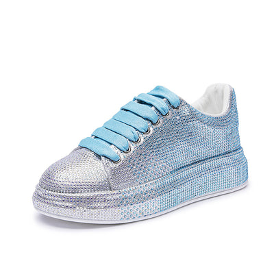 Zapatillas Deportivas Blancas para Mujer con Detalles de Cristal Brillante - Image 9